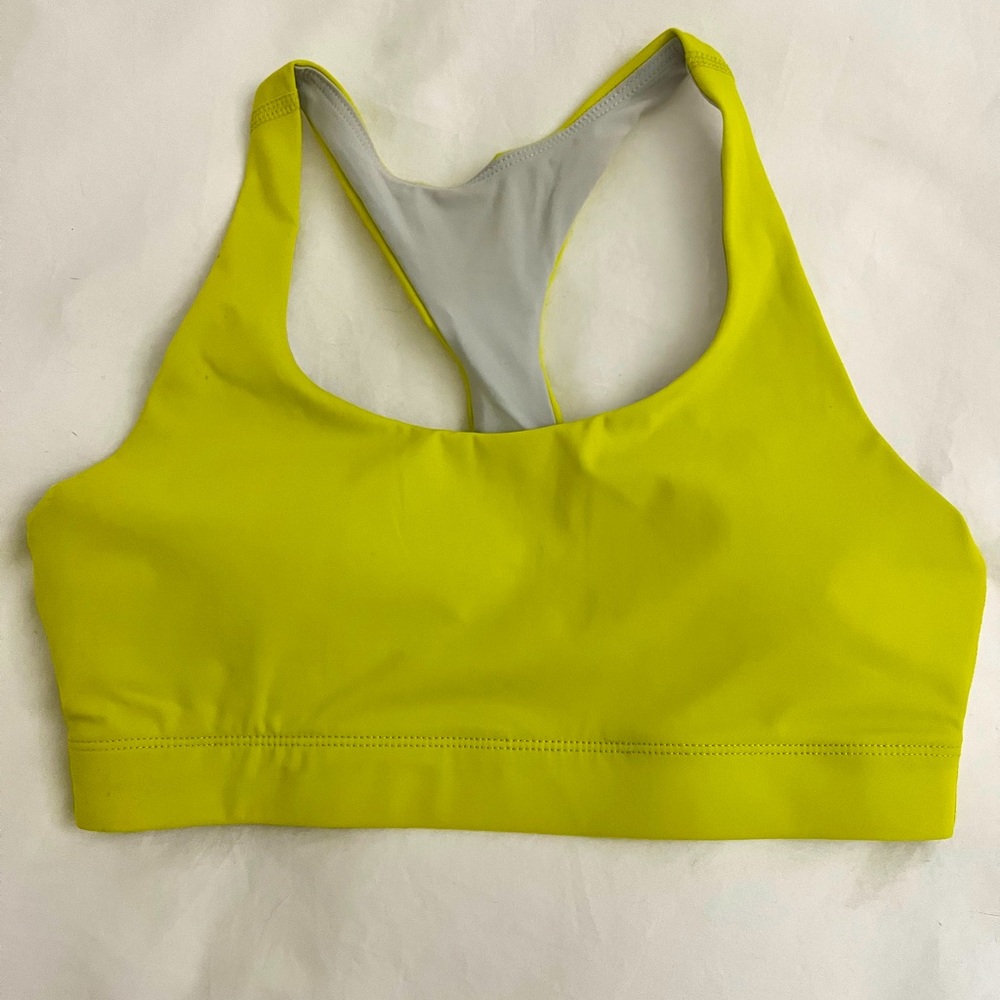Outdoor Voices All Time Bra Chartreuse XS